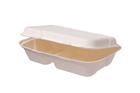 Bagasse Menuebox 2-geteilt, 250 Stück